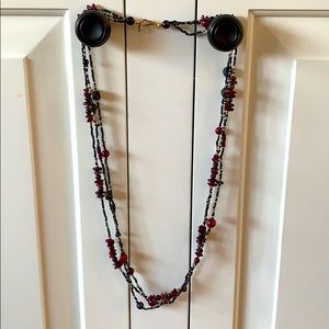 Multi strand beaded necklace